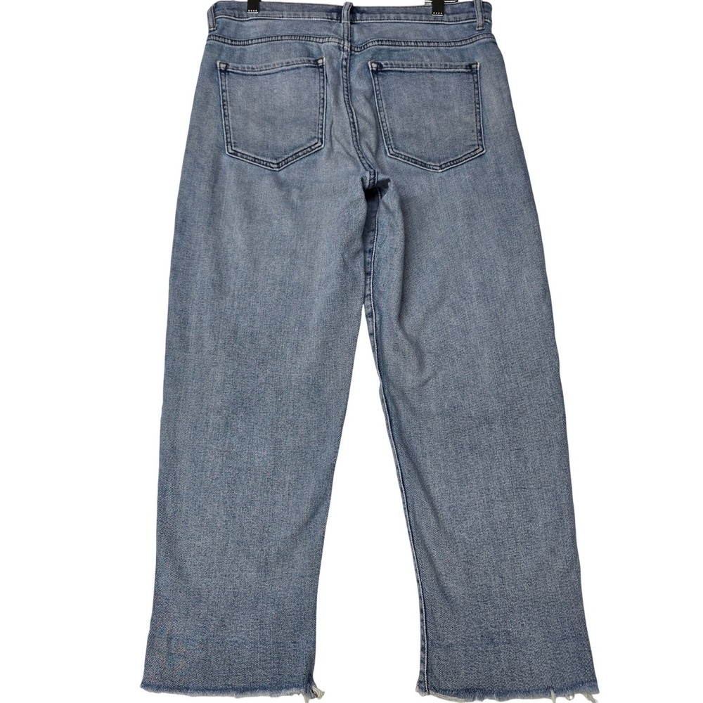 Banana Republic High Rise Straight Leg Jeans Light Wash Raw Hem Vintage 30P - Picture 3 of 9